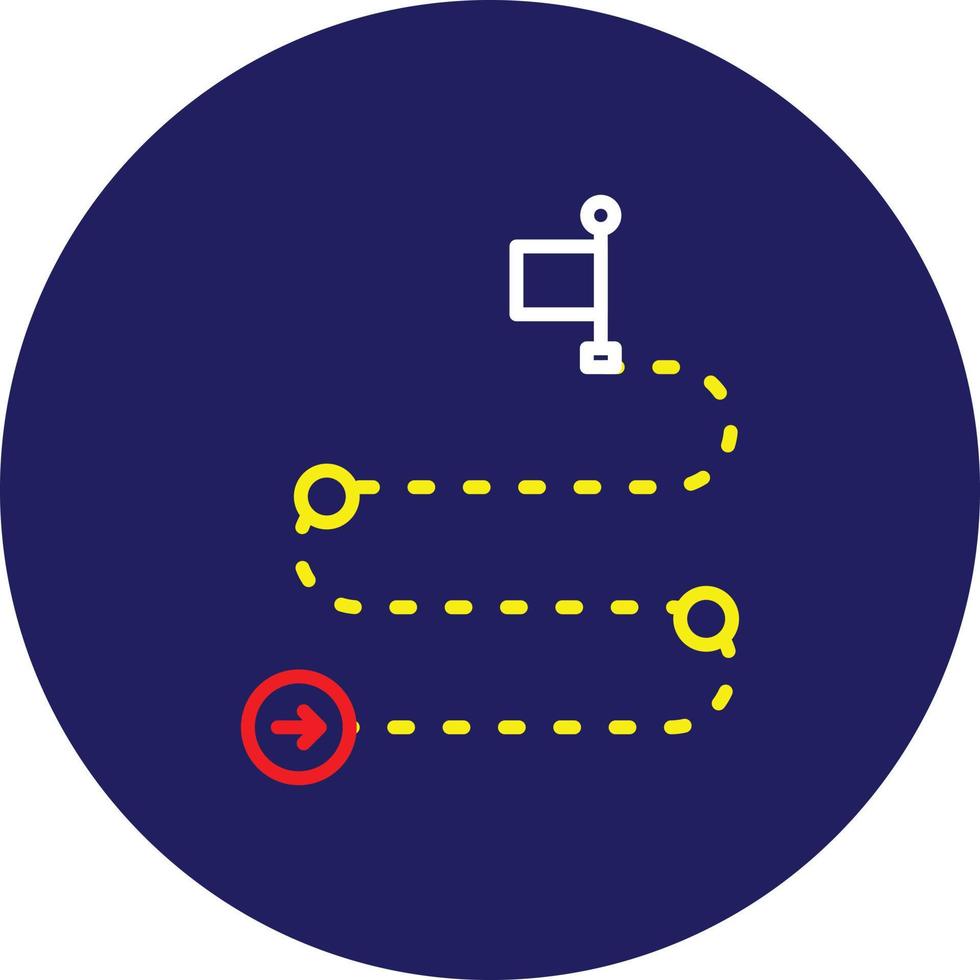 Roadmap Line Multicolor vector