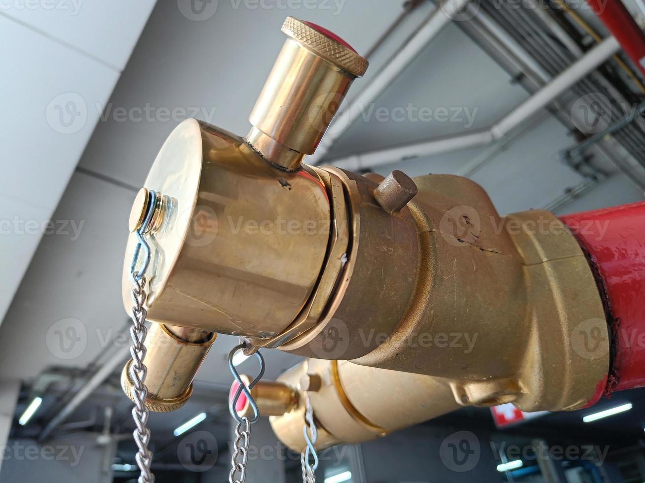 Fire Hydrant In Use During a building, home, apartment Structure Fire photo