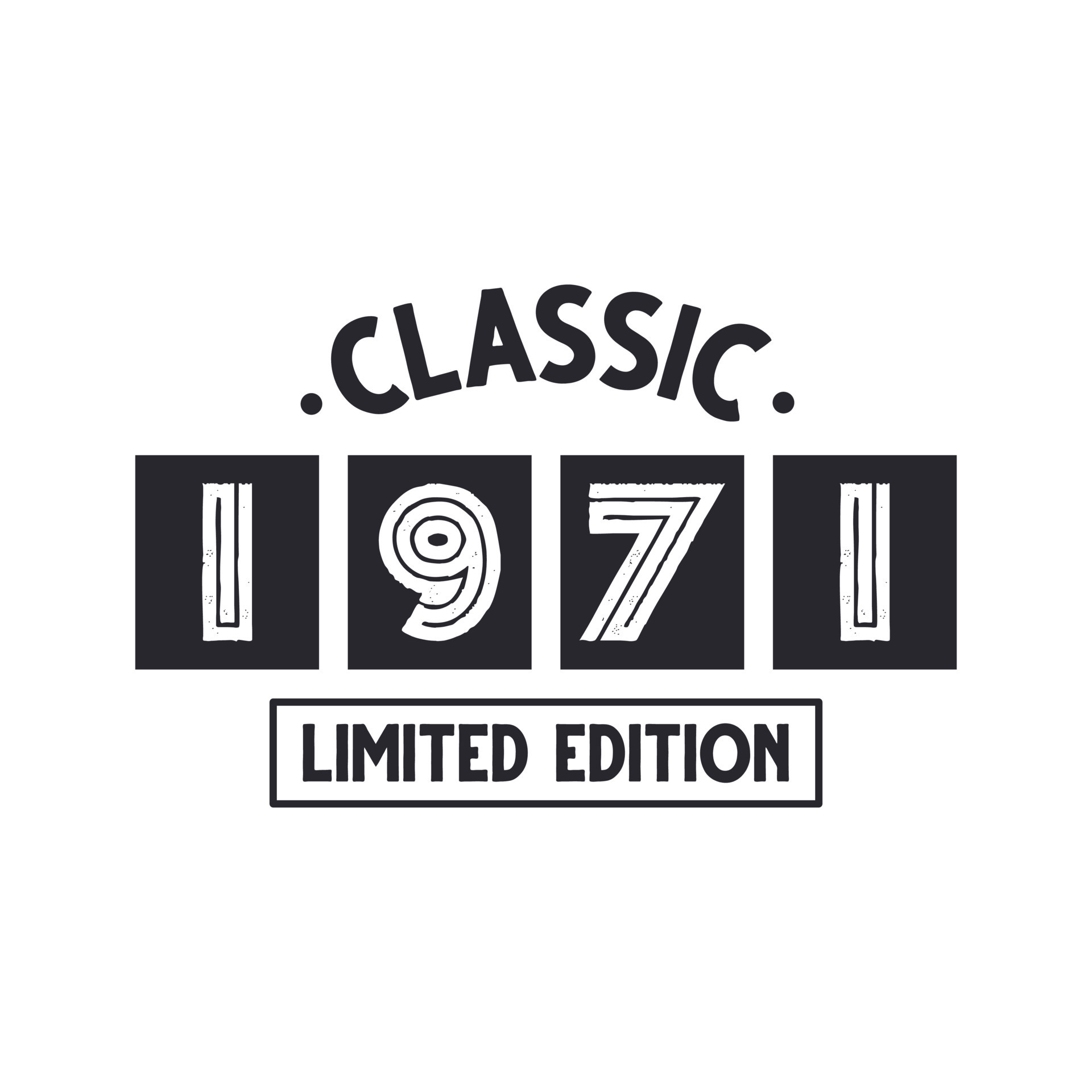Born in 1971 Vintage Retro Birthday, Classic 1971 Limited Edition 9727950 Vector Art at Vecteezy