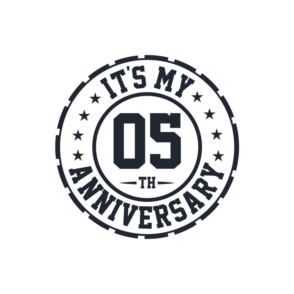 5th Wedding Anniversary celebration It's my 5th Anniversary vector
