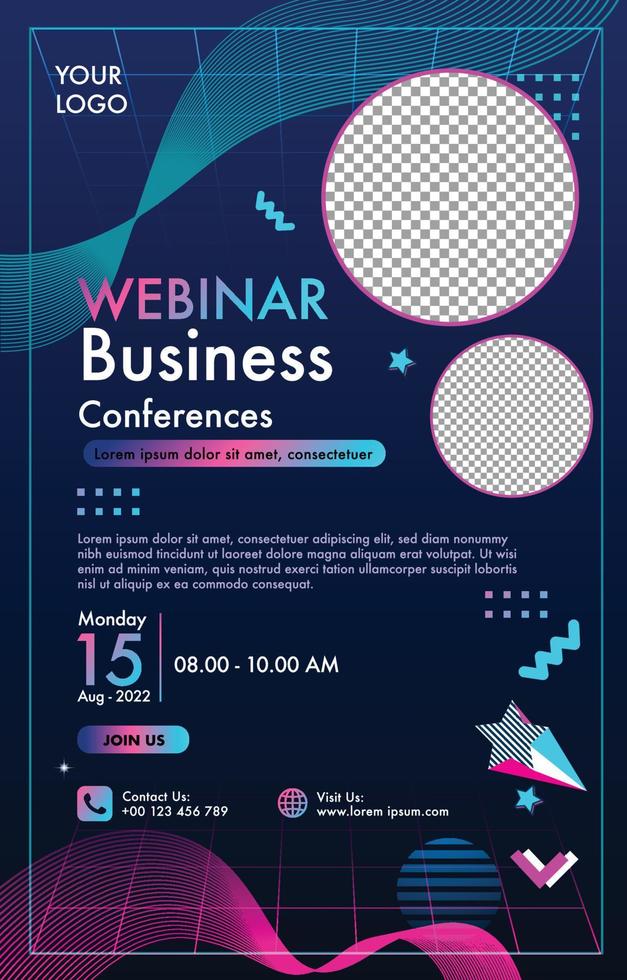 Webinar Poster Template vector