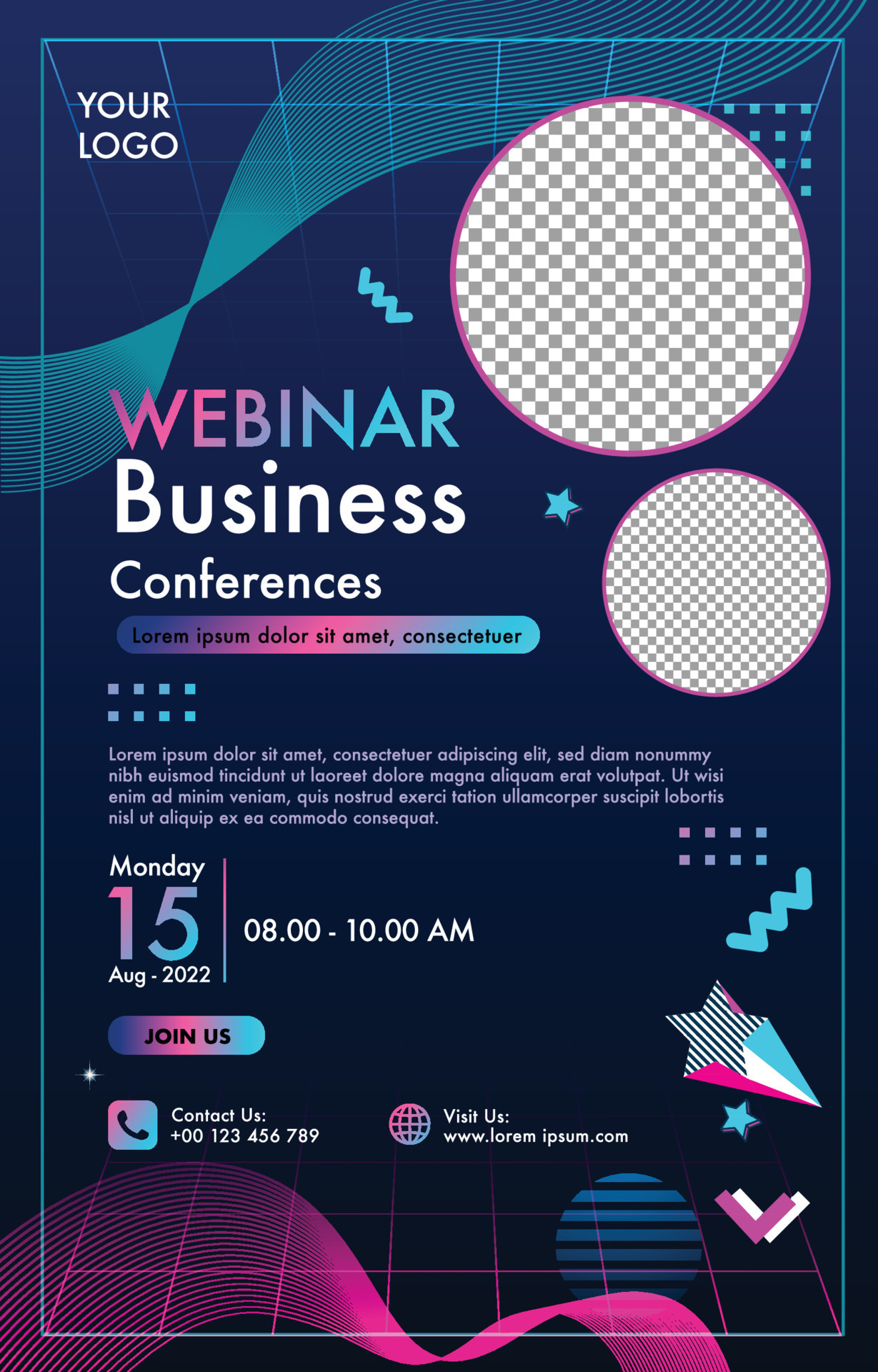 Webinar Poster Template 9728395 Vector Art at Vecteezy