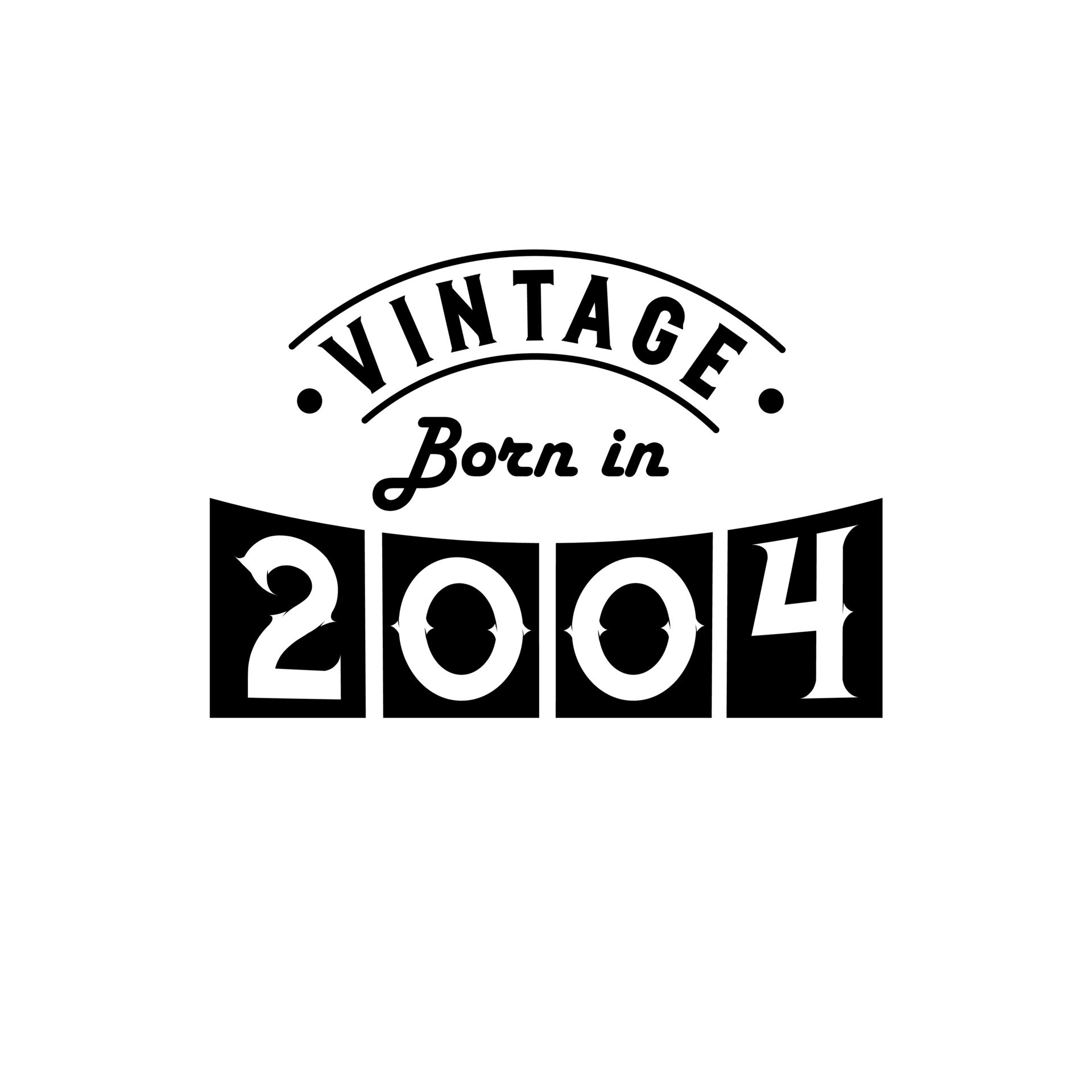 Born in 2004 Vintage Birthday Celebration, Vintage Born in 2004 9728588