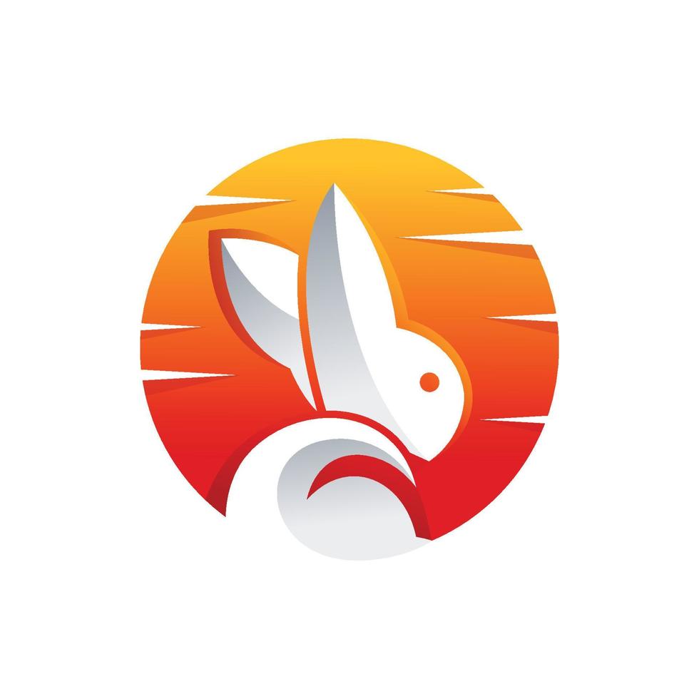 rabbit logo vector