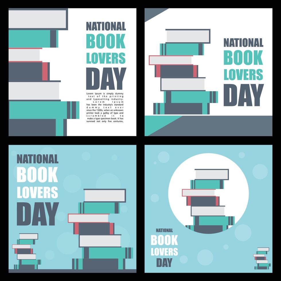 happy national book lover day vector