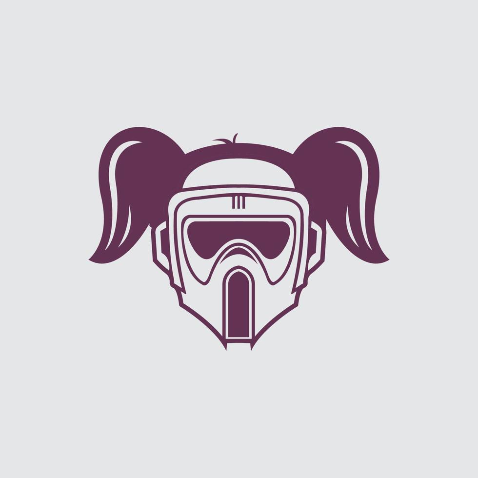 cute beauty women logo vector