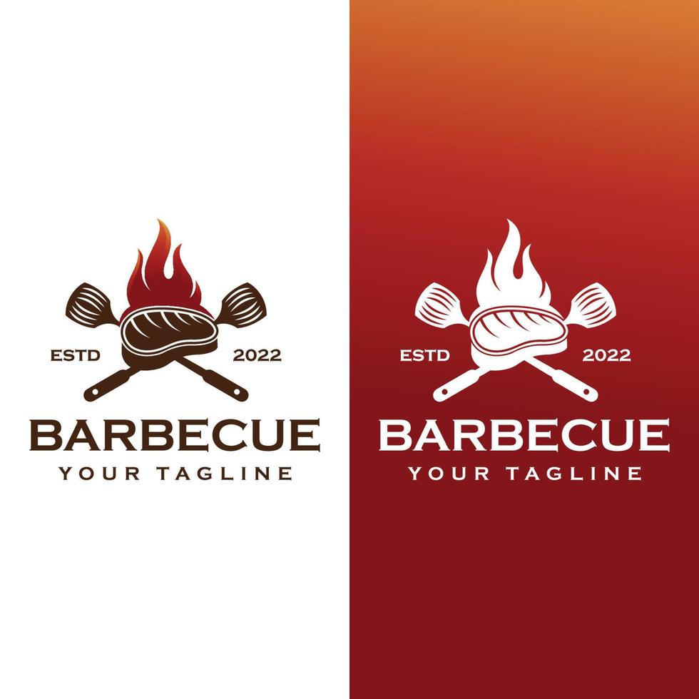 vector de logotipo de barbacoa