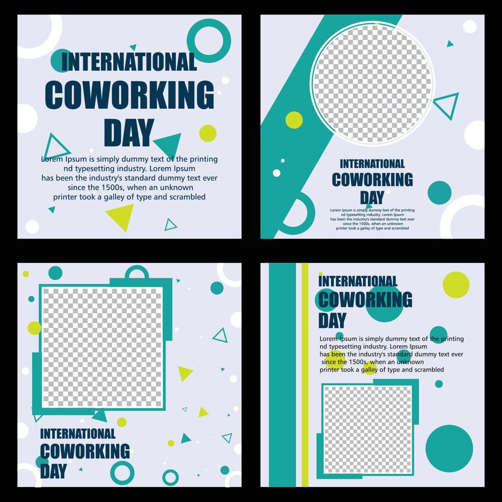 feliz dia internacional del coworking vector