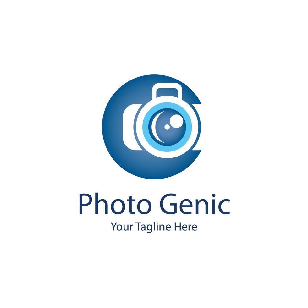 Camera photo genic studio logo design template for brand or company and other vector