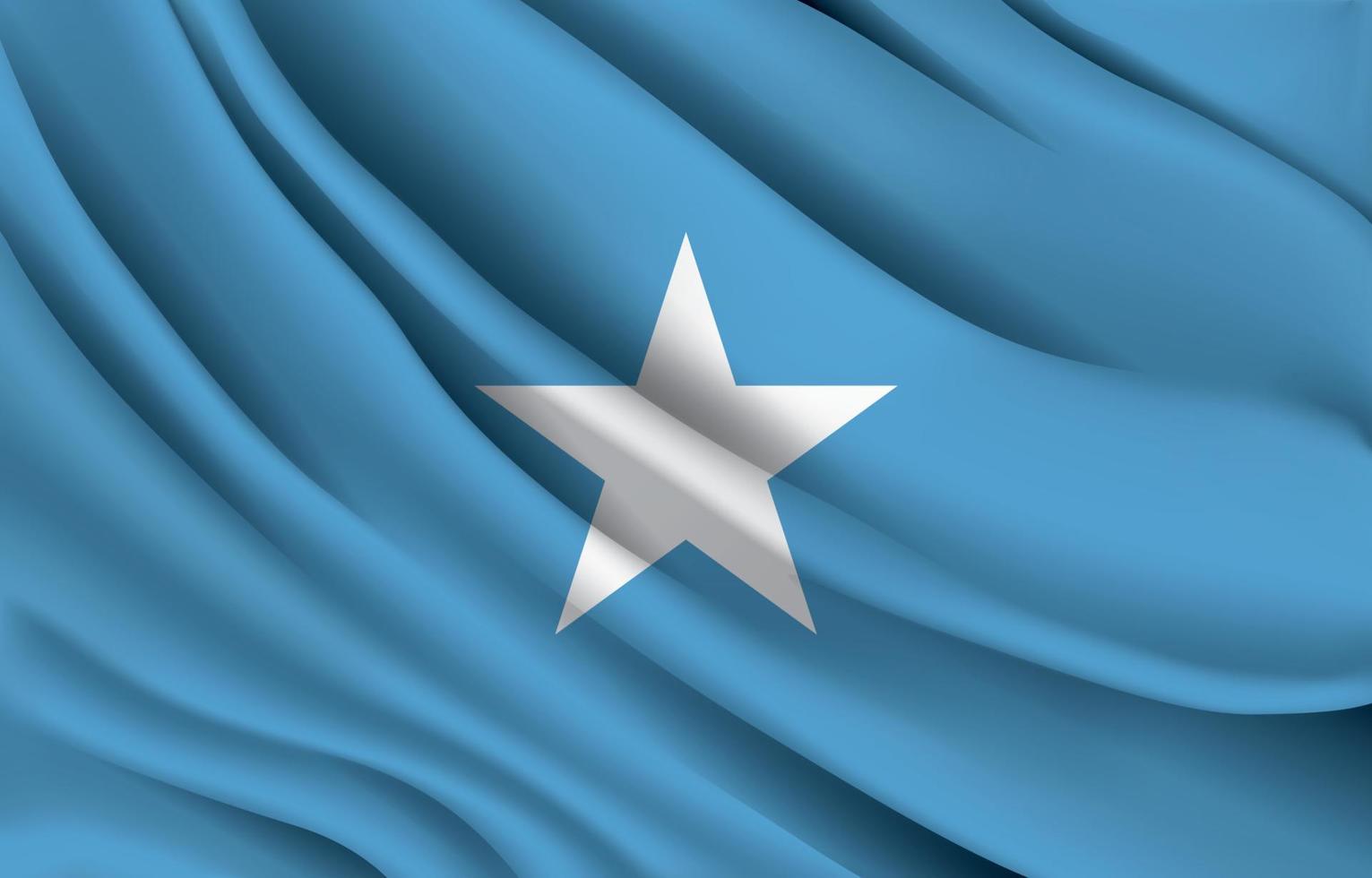 bandera nacional de somalia ondeando ilustración vectorial realista vector