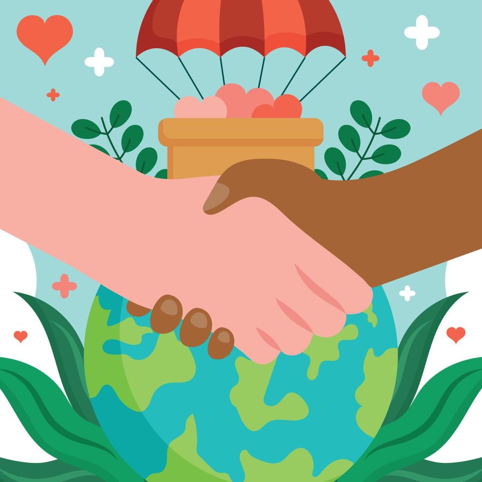 Creative World Humanitarian Day Greetings Template vector