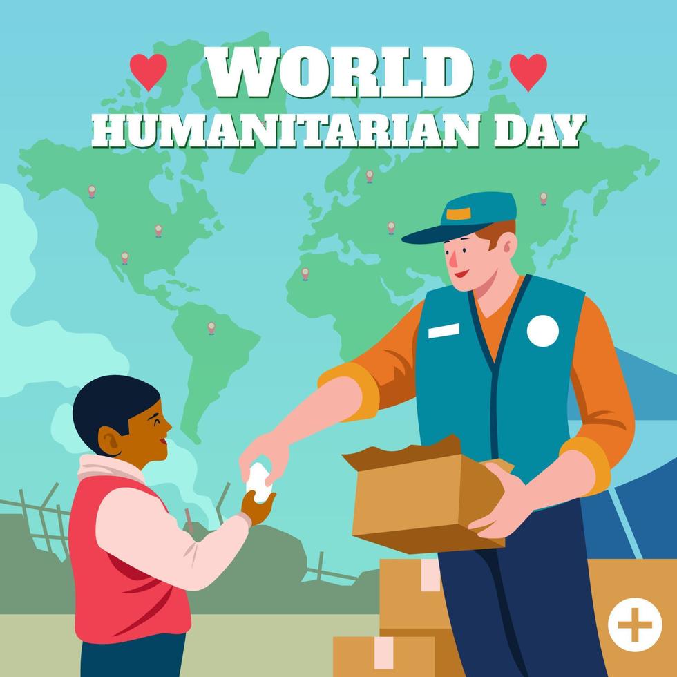 dia mundial humanitario vector