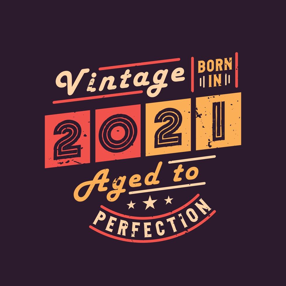 Vintage Born in 2021 Aged to Perfection vector