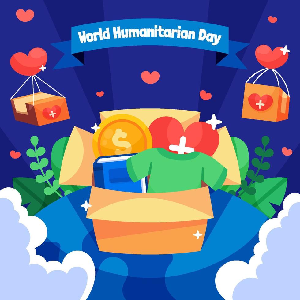 Celebrate World Humanitarian Day Concept vector