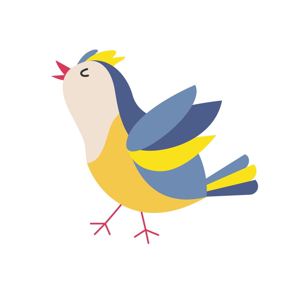 Cute little bird. Exotic bird. Vector illustration