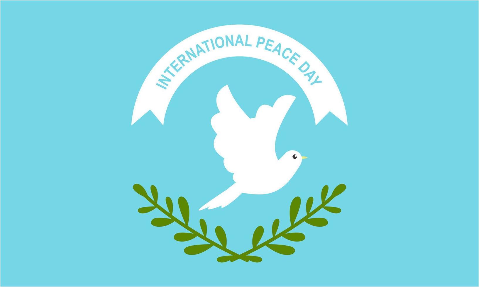 diseño plano del concepto del día internacional de la paz vector