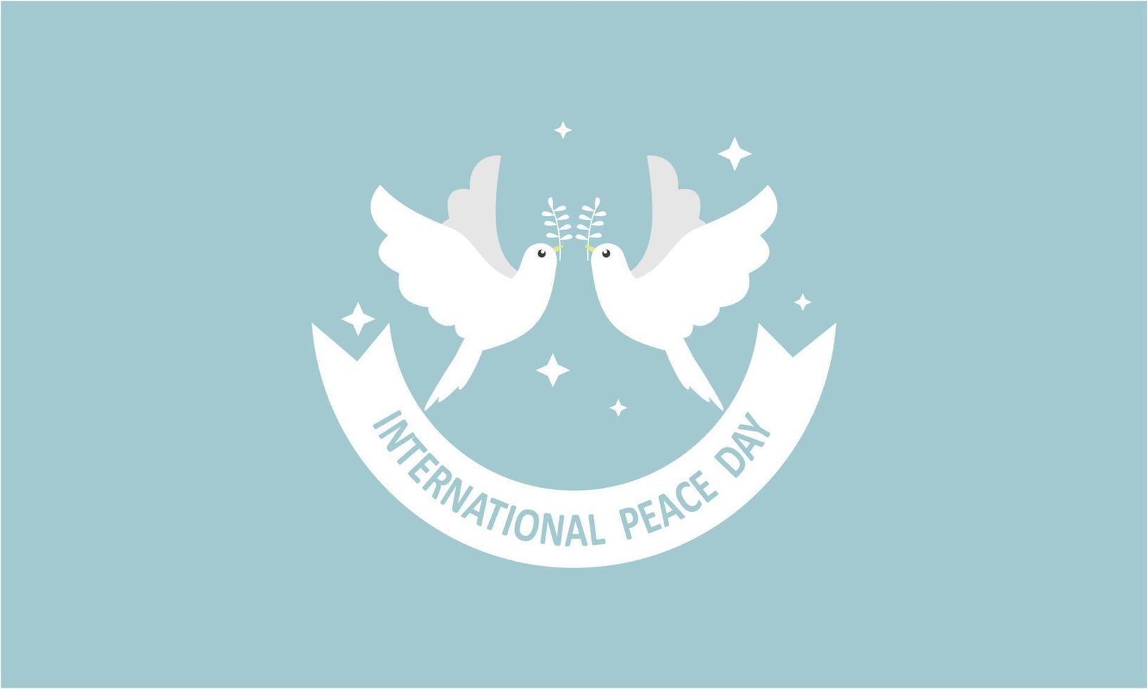 International day of peace concept flat design vector