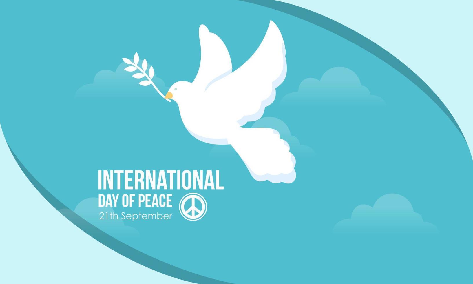 diseño plano del concepto del día internacional de la paz vector