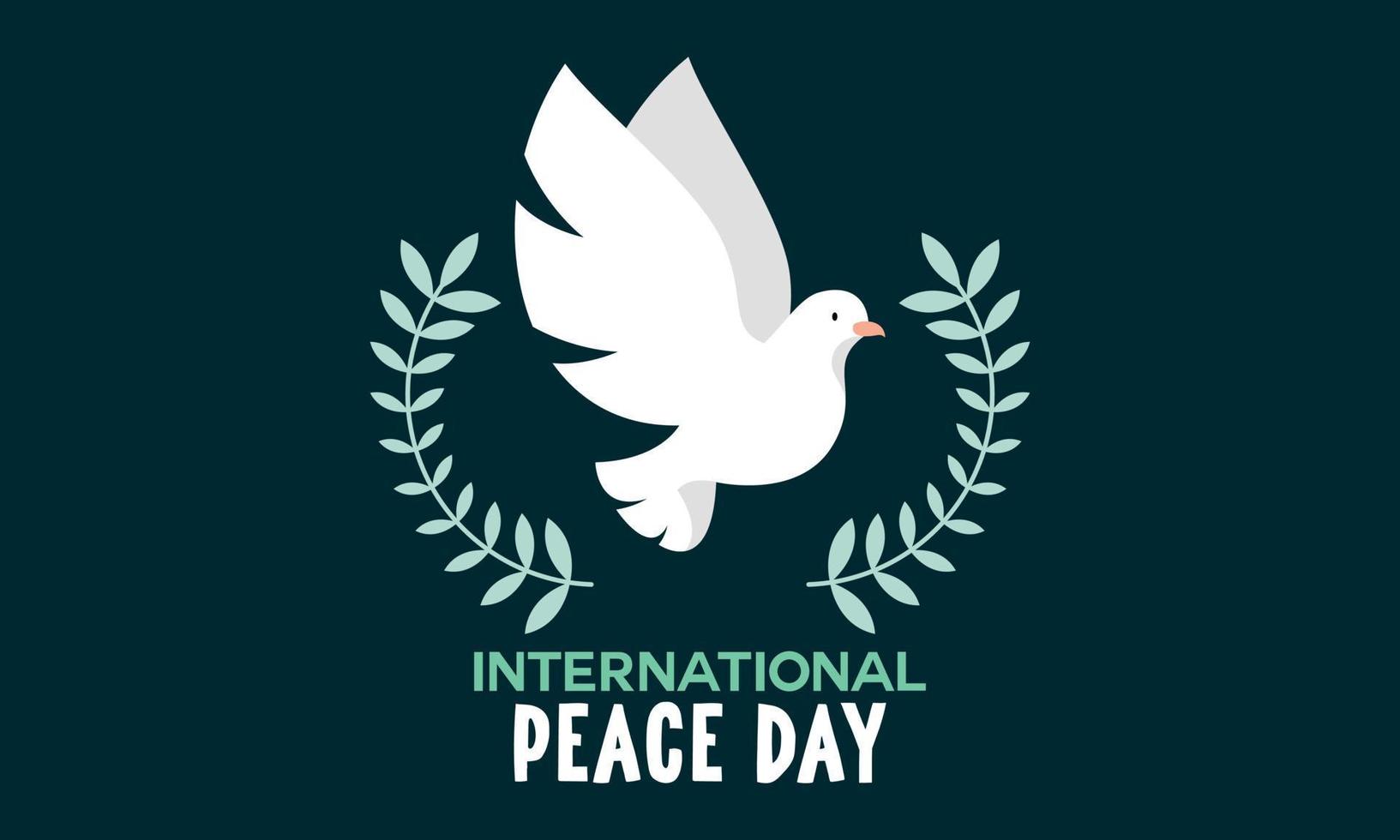 International day of peace concept flat design vector