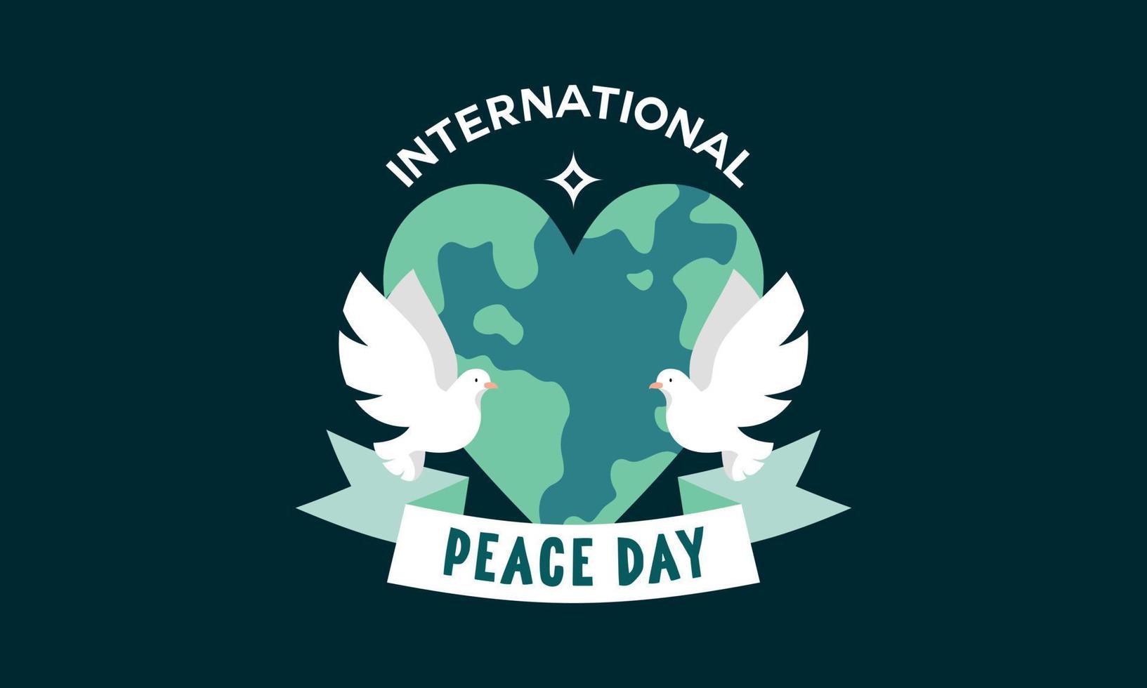 International day of peace concept flat design vector