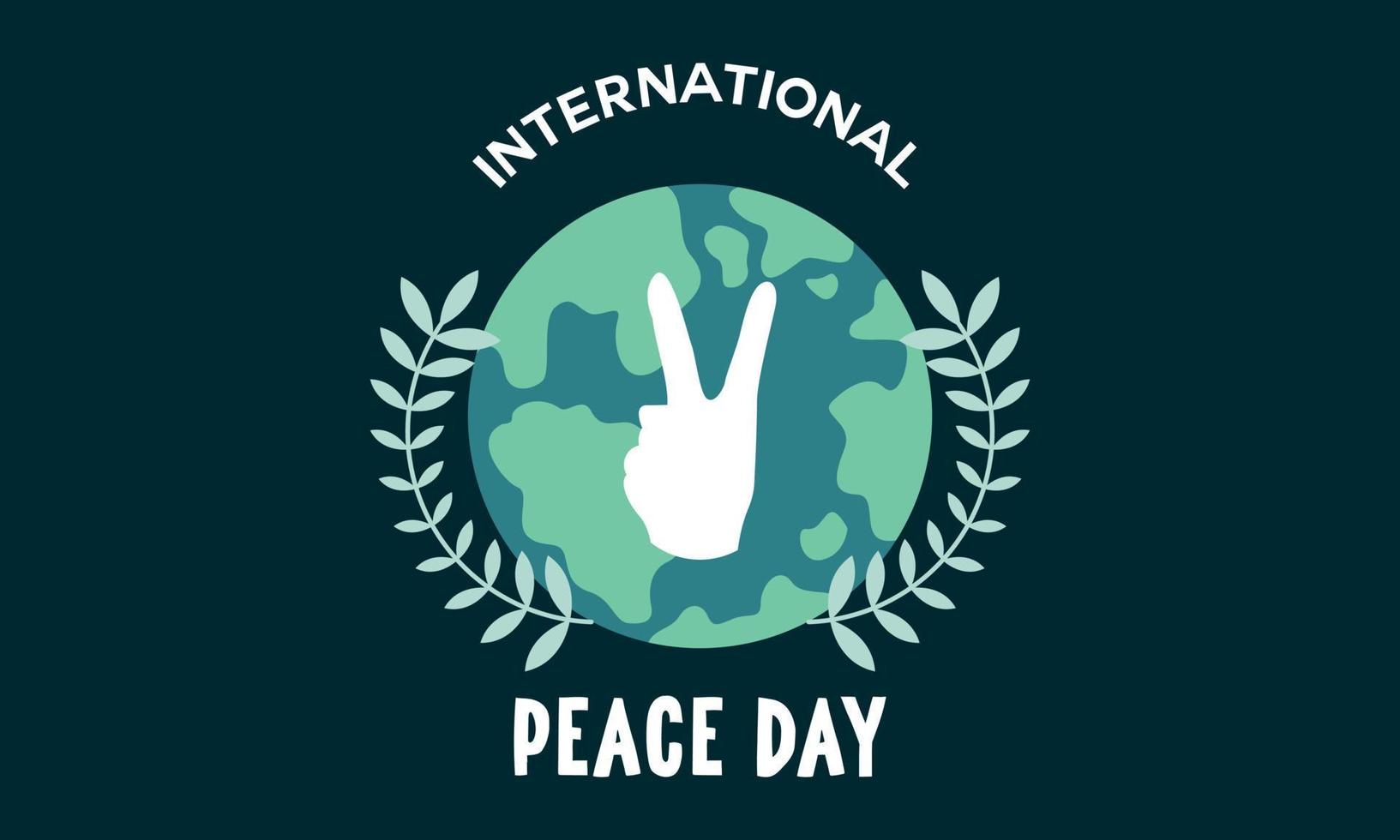 International day of peace concept flat design vector