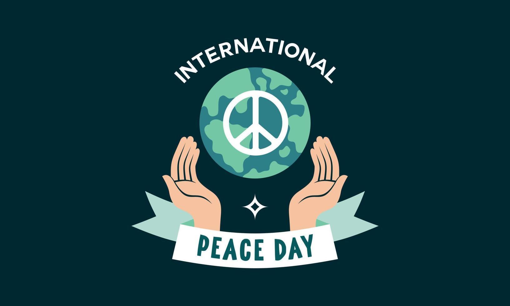 International day of peace concept flat design vector