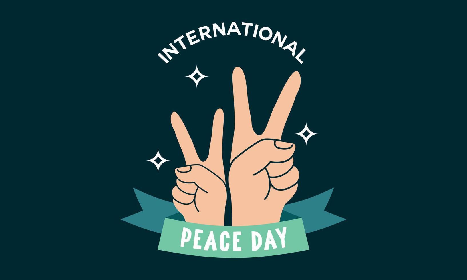 International day of peace concept flat design vector