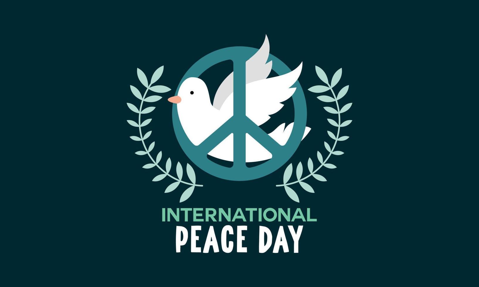 International day of peace concept flat design vector