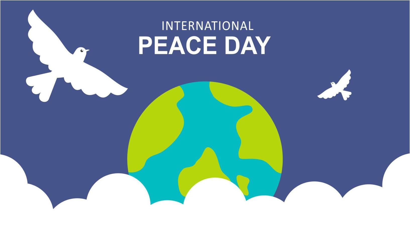 International day of peace concept flat design vector