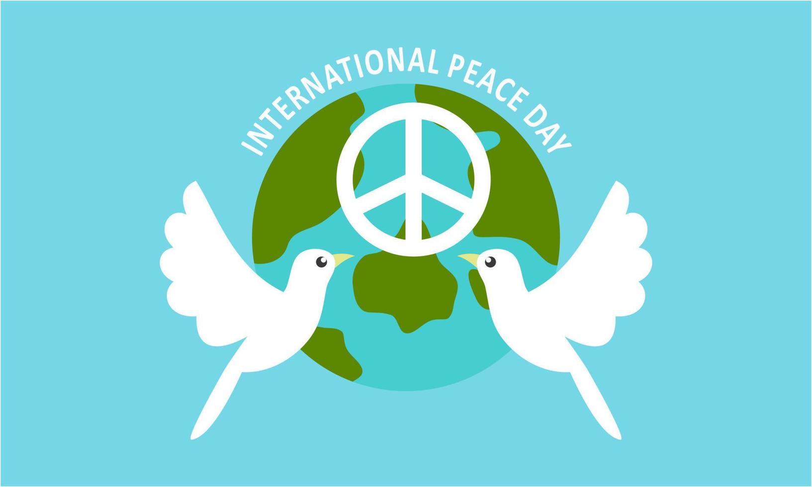 International day of peace concept flat design vector