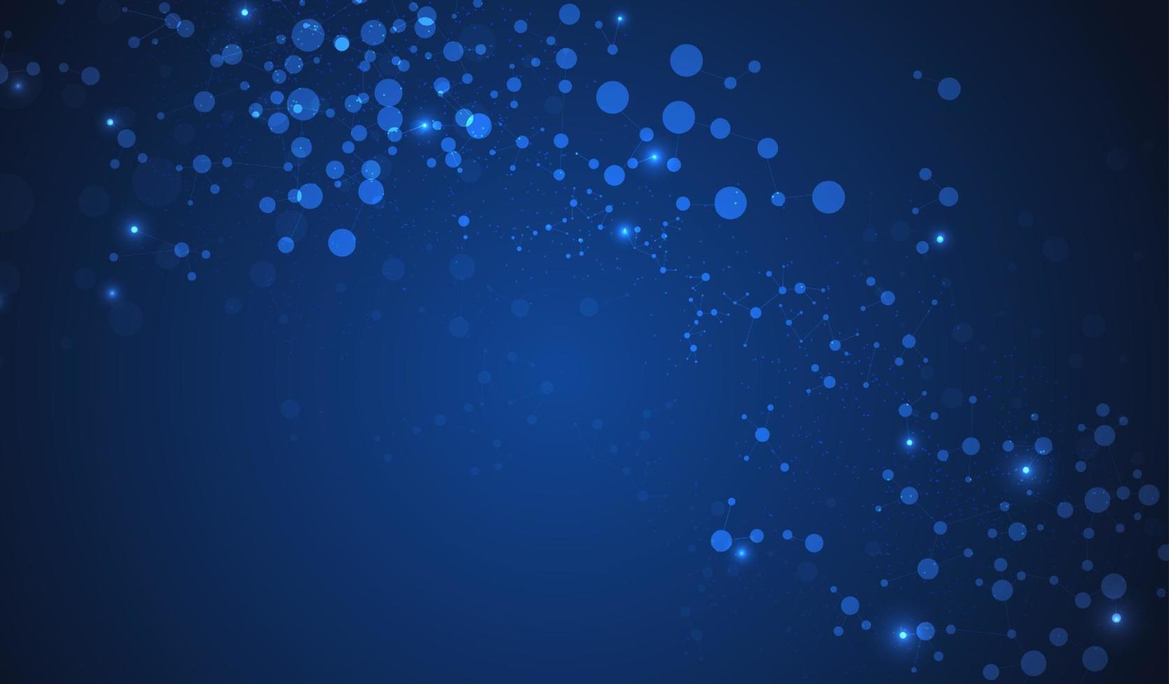 Molecules or DNA medical structure background vector design.