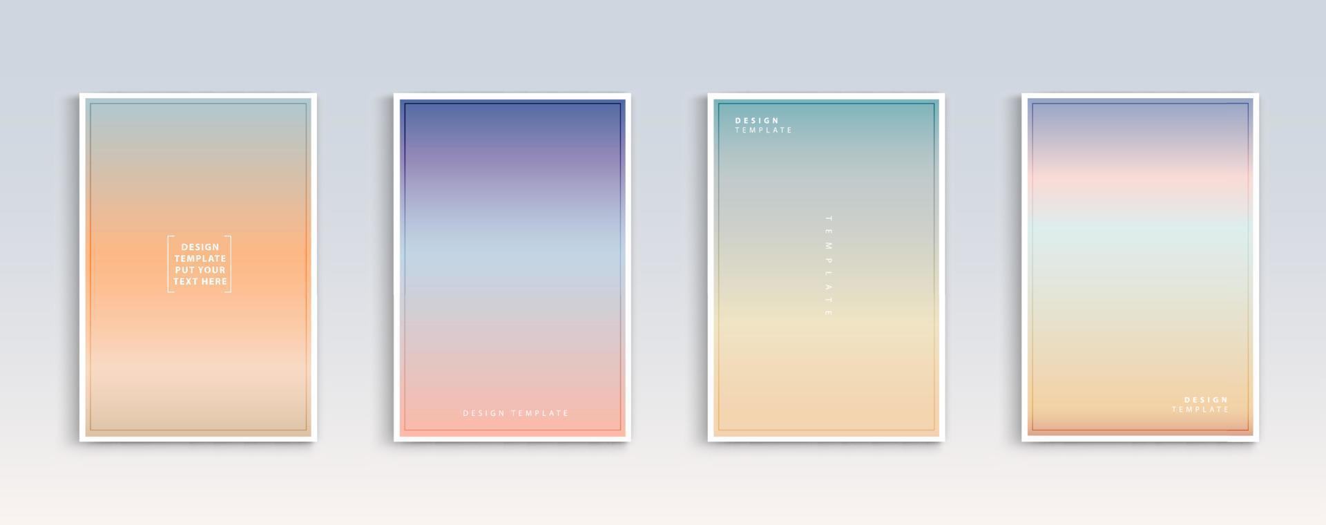 Modern gradients summer, sunset and sunrise sea backgrounds vector set. color abstract background for app, web design, webpages, banners, greeting cards. Vector illustration design