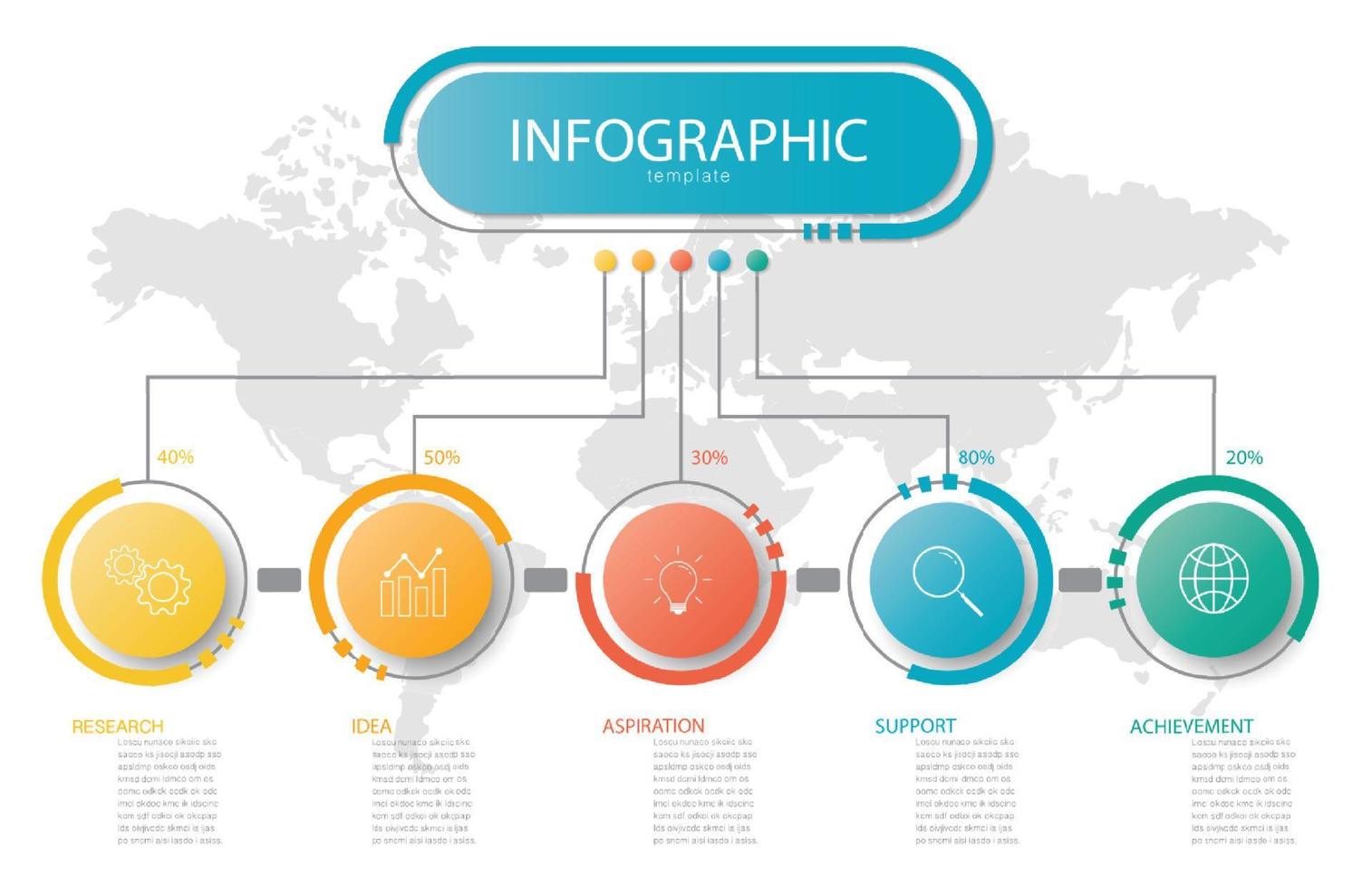 presentation business info-graphic template, abstract infographics number options template,used for web design, business step options, banner. Vector illustration