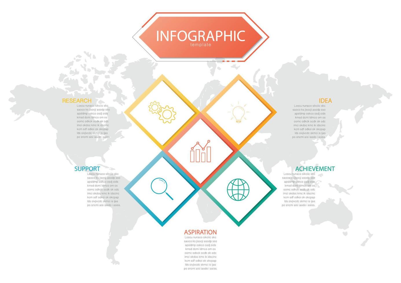 plantilla de información gráfica de negocios de presentación, plantilla de opciones de números de infografías abstractas, utilizada para diseño web, opciones de pasos de negocios, banner. ilustración vectorial vector