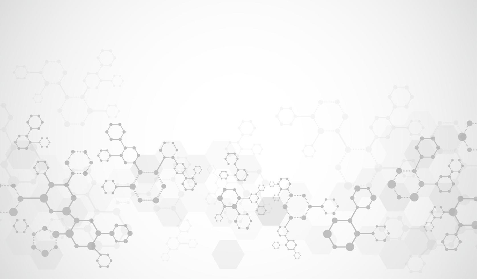 Molecules or DNA medical structure background vector design.