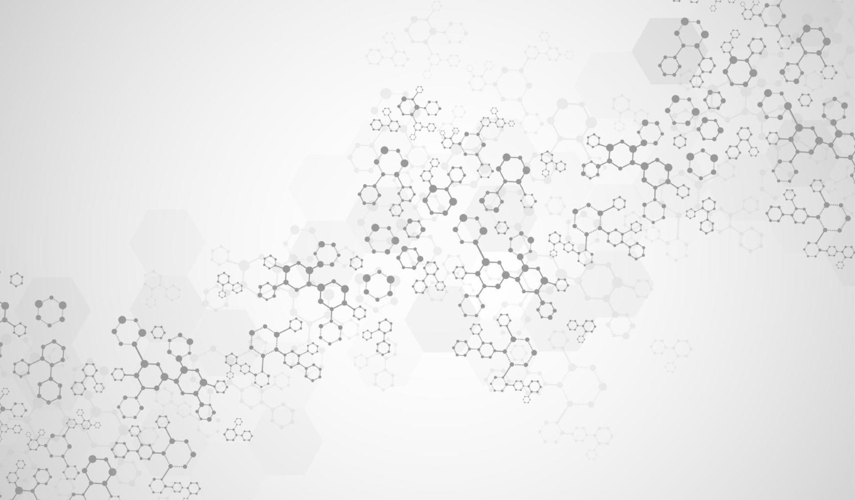 Molecules or DNA medical structure background vector design.