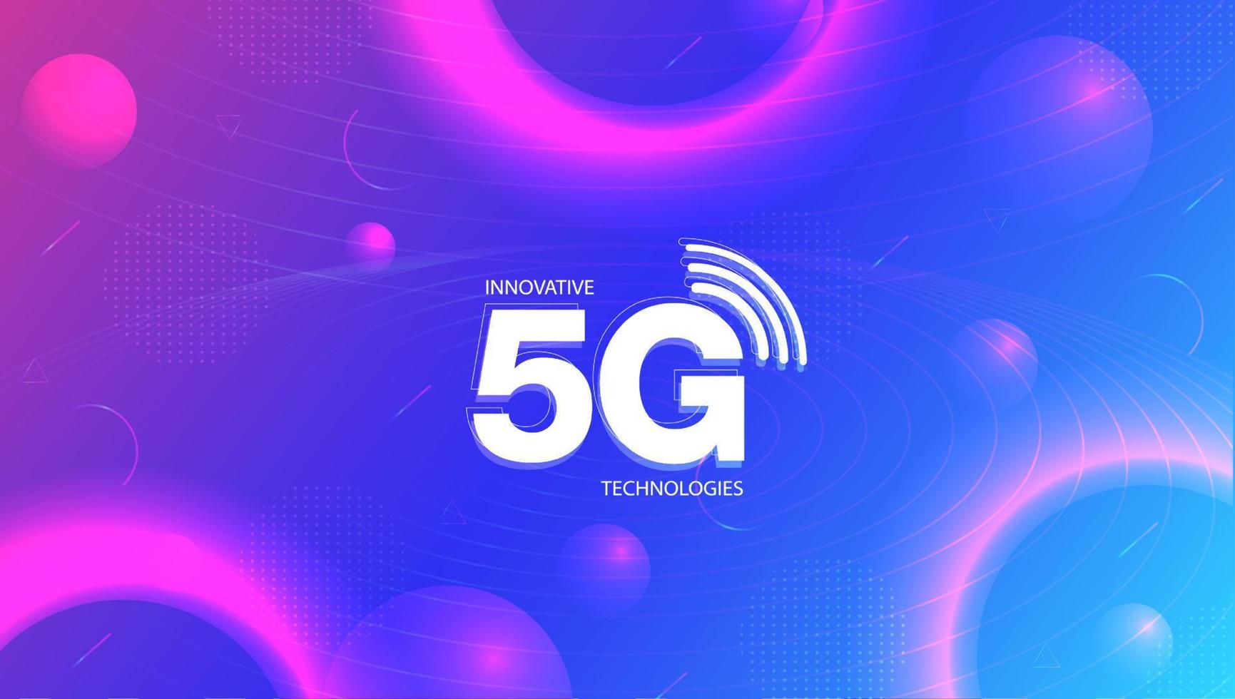 5G wireless internet connection network background. High speed data communication concept or startup technology vector design.