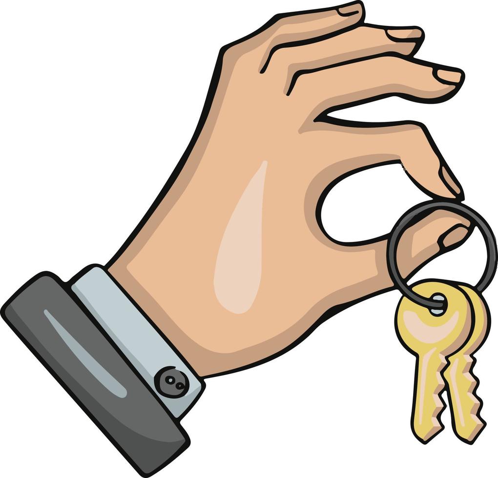 Keys to a new house real estate purchase, a logo   realtor vector