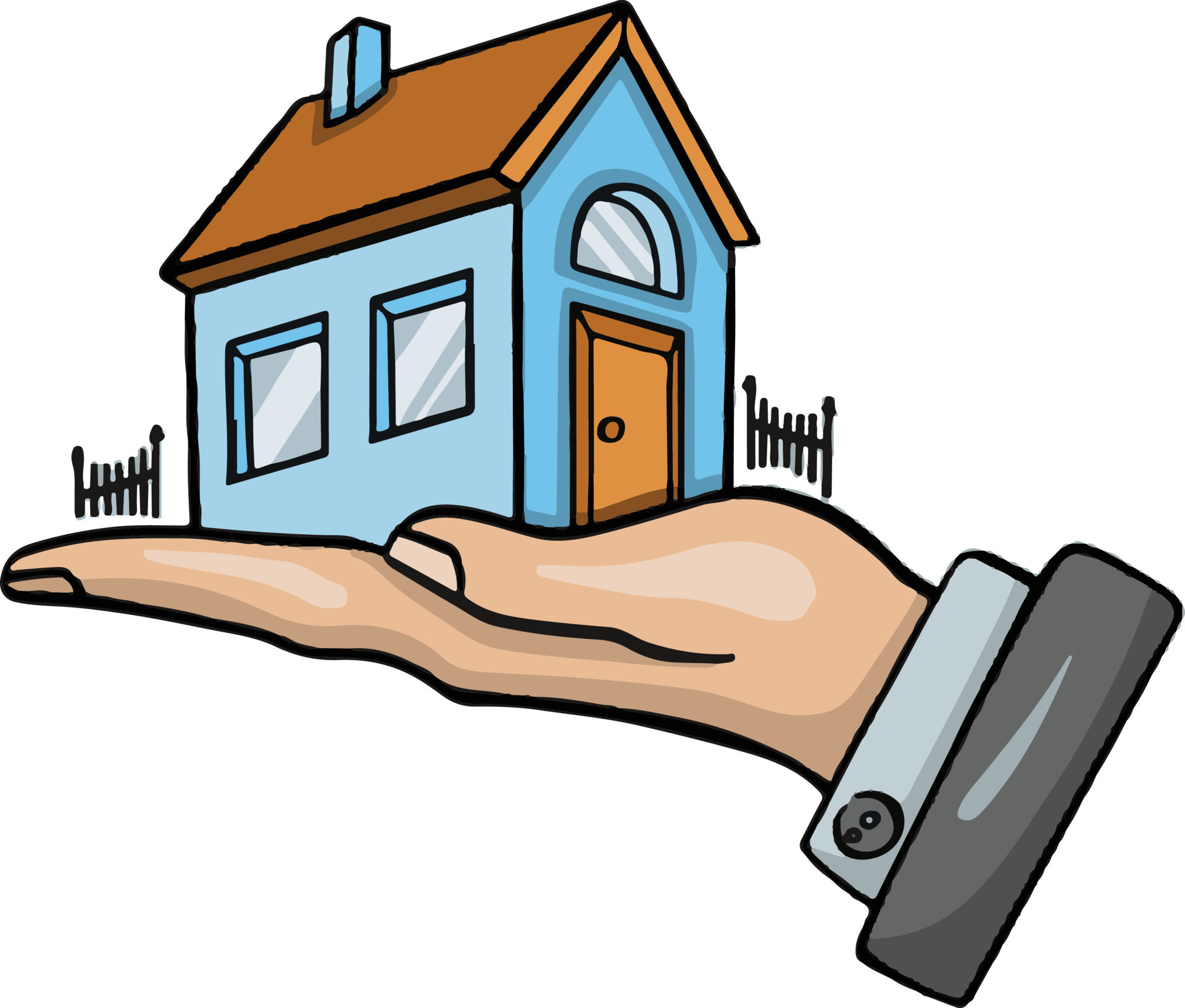 Keys to a new house real estate purchase, a logo realtor 9731138 Vector