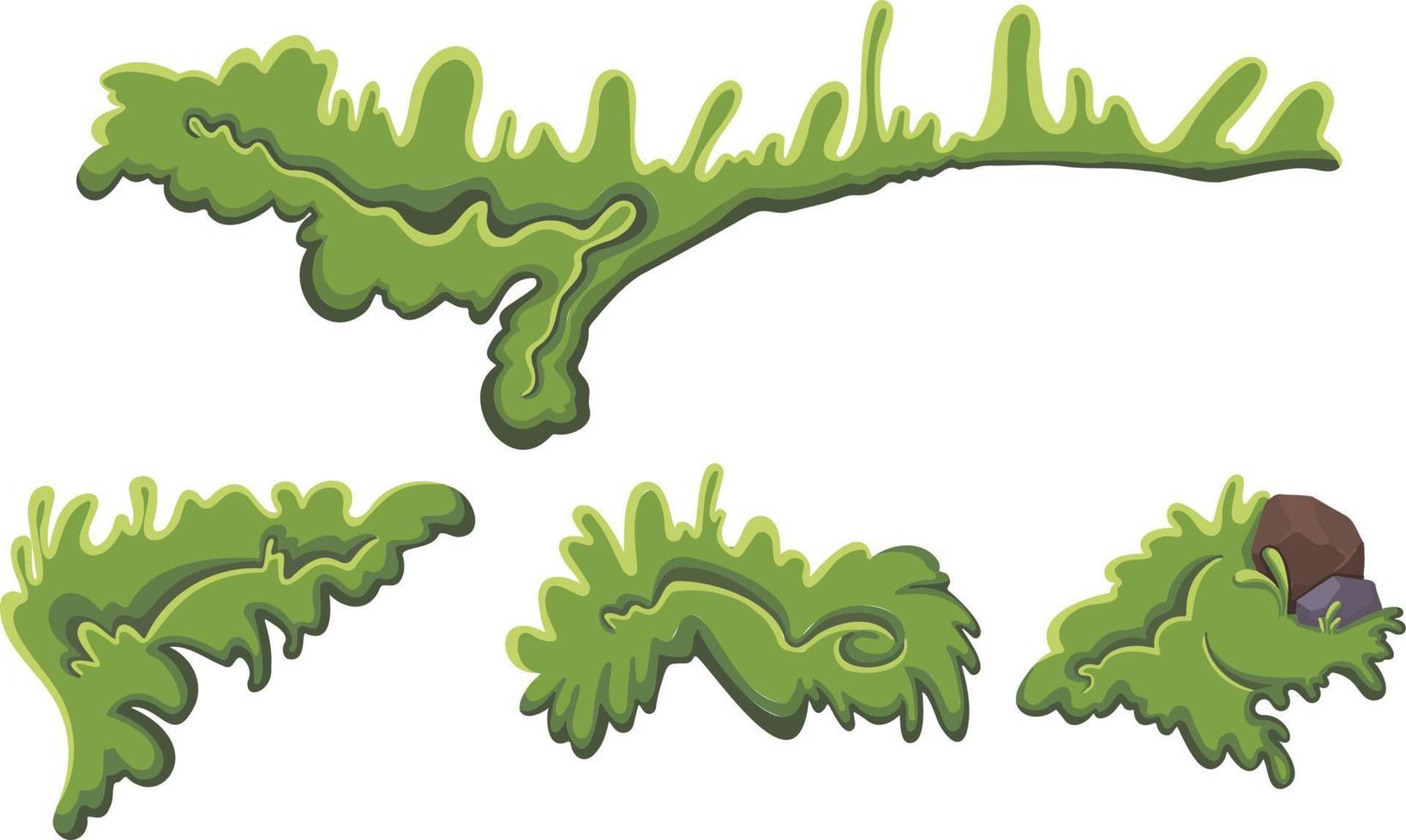 grass green plant freehand drawing vector cartoon style