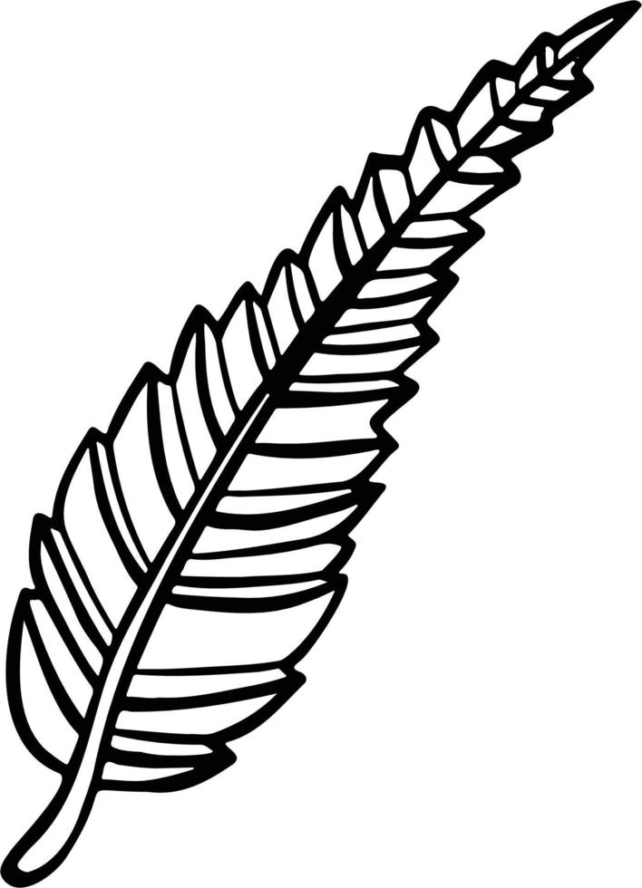 Leaf plant tree line drawing illustration symbol vector