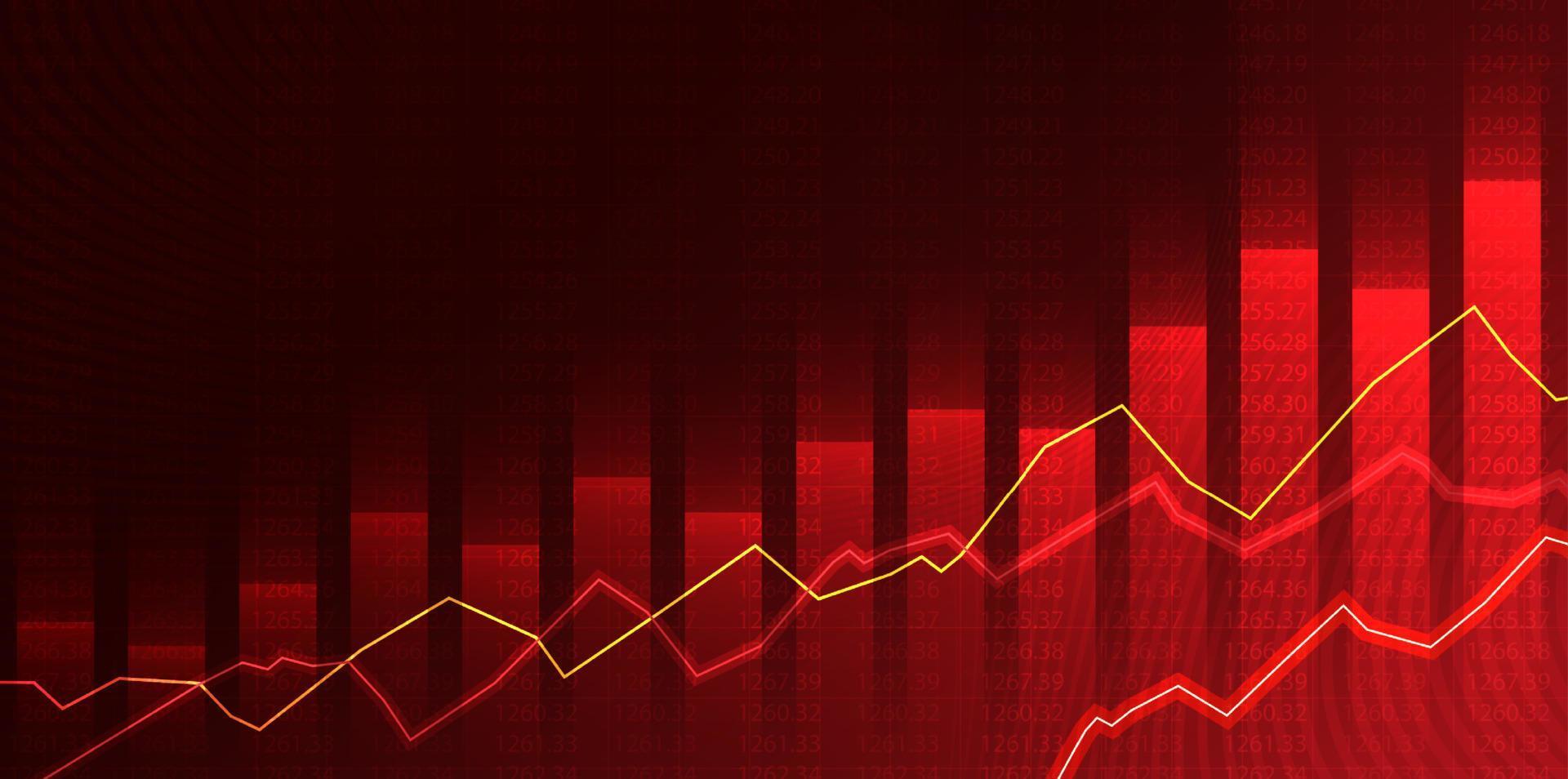 Stock market investment trading graph in graphic concept suitable for financial investment or Economic trends business idea. Vector design