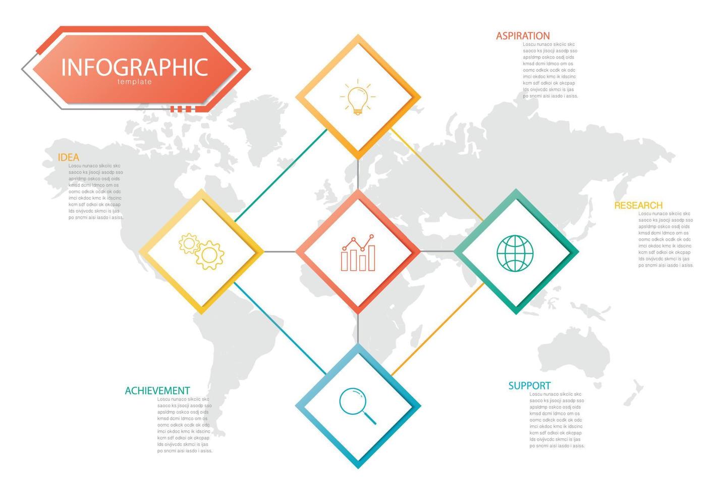 presentation business info-graphic template, abstract infographics number options template,used for web design, business step options, banner. Vector illustration