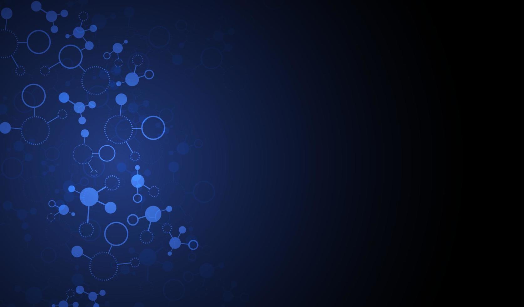 Molecules or DNA medical structure background vector design.