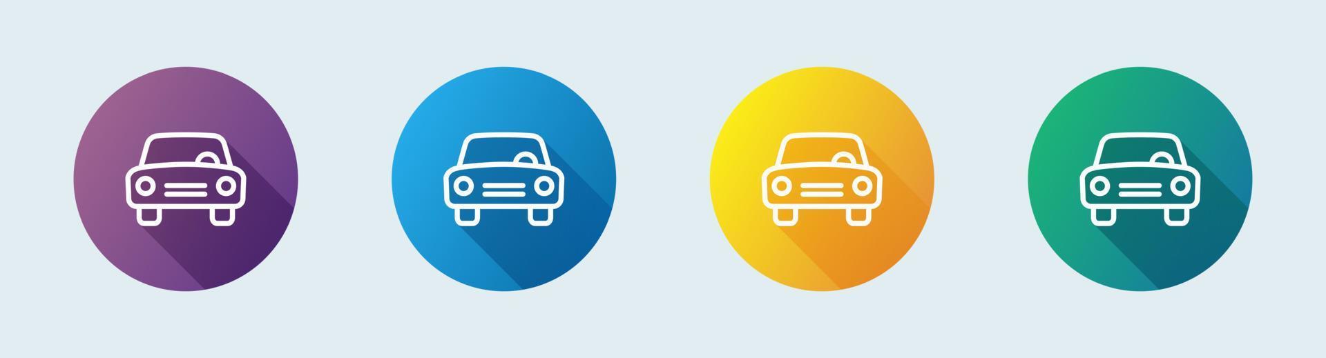 icono de línea de coche en estilo de diseño plano. ilustración vectorial de signos de transporte. vector