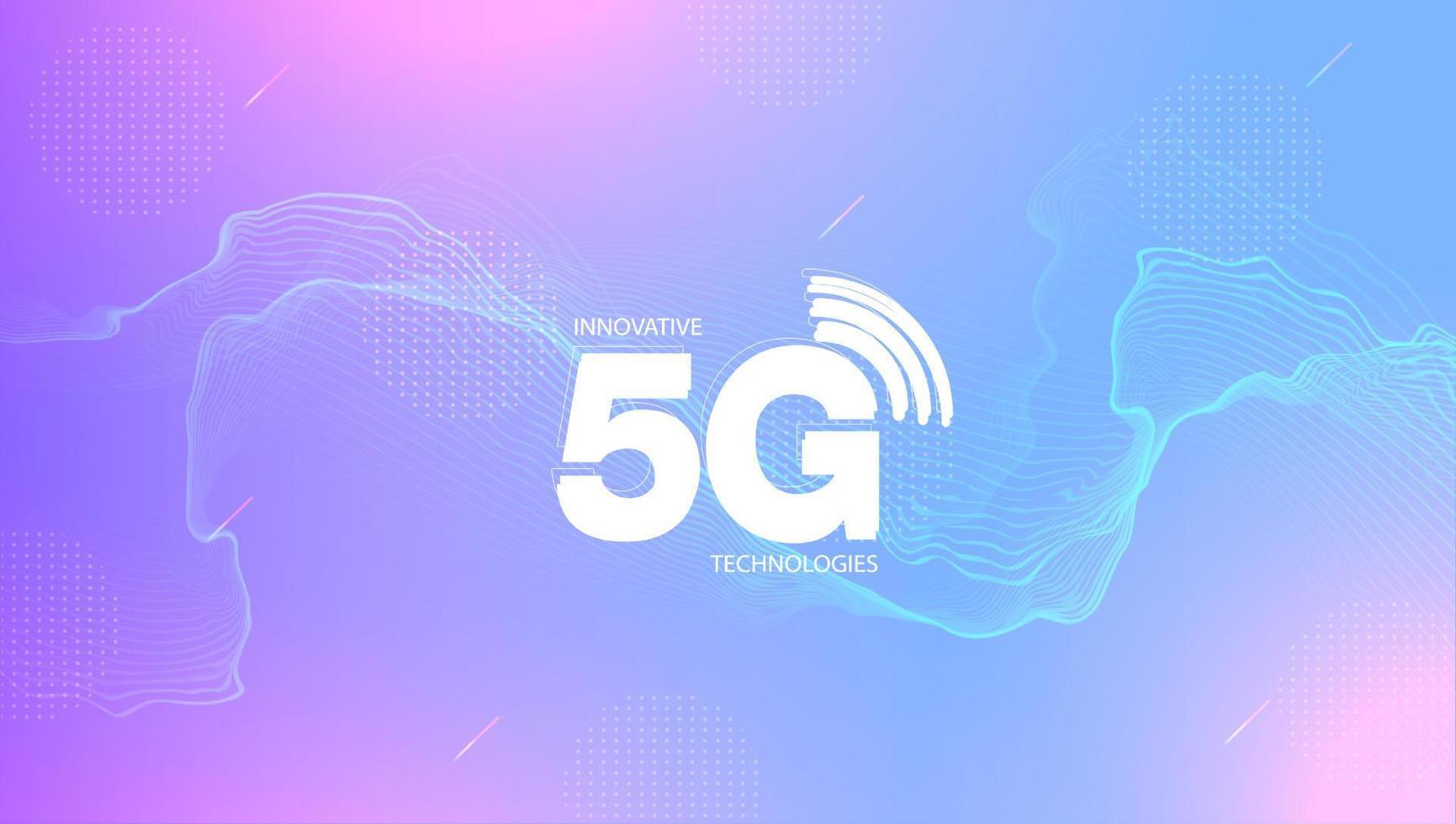5G wireless internet connection network background. High speed data communication concept or startup technology vector design.