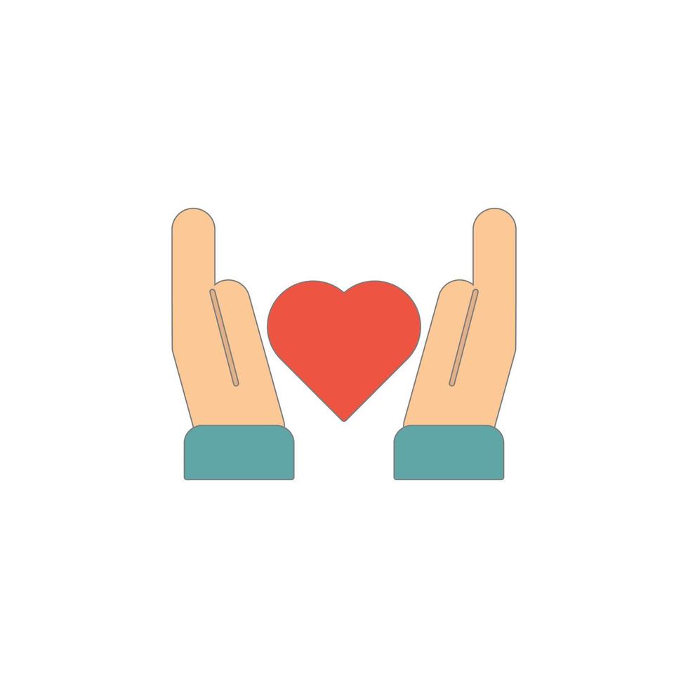 Hand and Love Icon vector