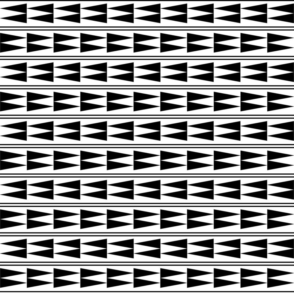 Vector ethnic seamless pattern in maori tattoo style. Geometric border with decorative ethnic elements. Horizontal pattern. Design for home decor, wrapping paper, fabric, carpet, textile, cover