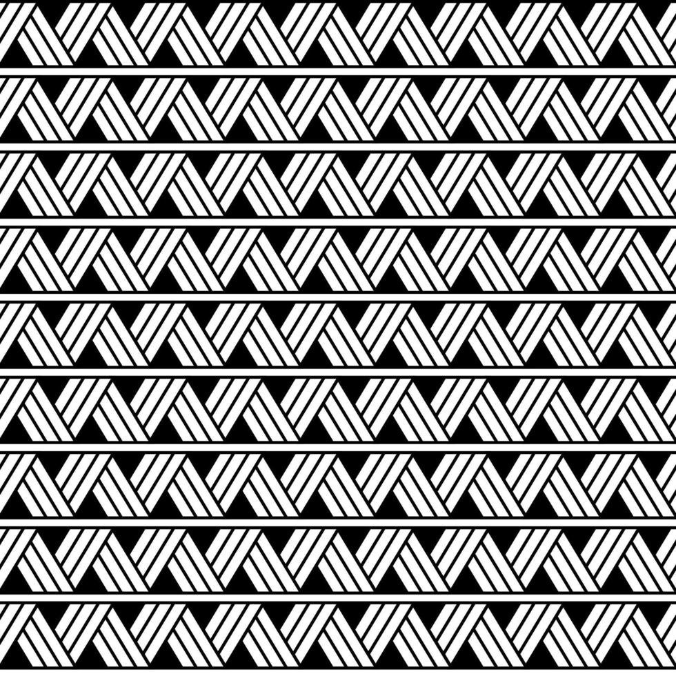 Vector ethnic seamless pattern in maori tattoo style. Geometric border with decorative ethnic elements. Horizontal pattern. Design for home decor, wrapping paper, fabric, carpet, textile, cover