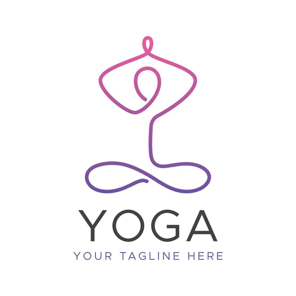 Yoga Logo Template. Human body. Asana. vector
